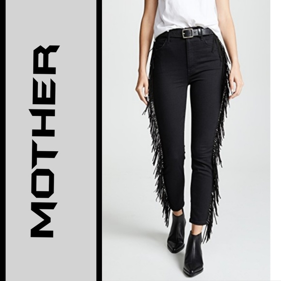 long fringe jeans